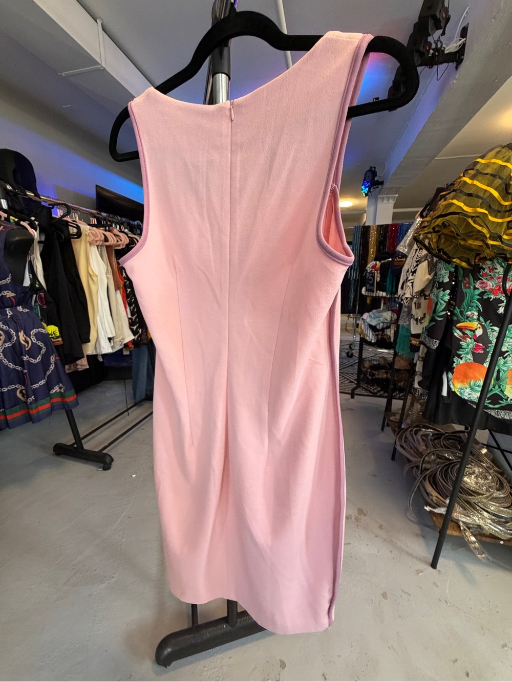 Jessica Blush Pink Midi Shift Dress with Square Yoke - Picture 5 of 5